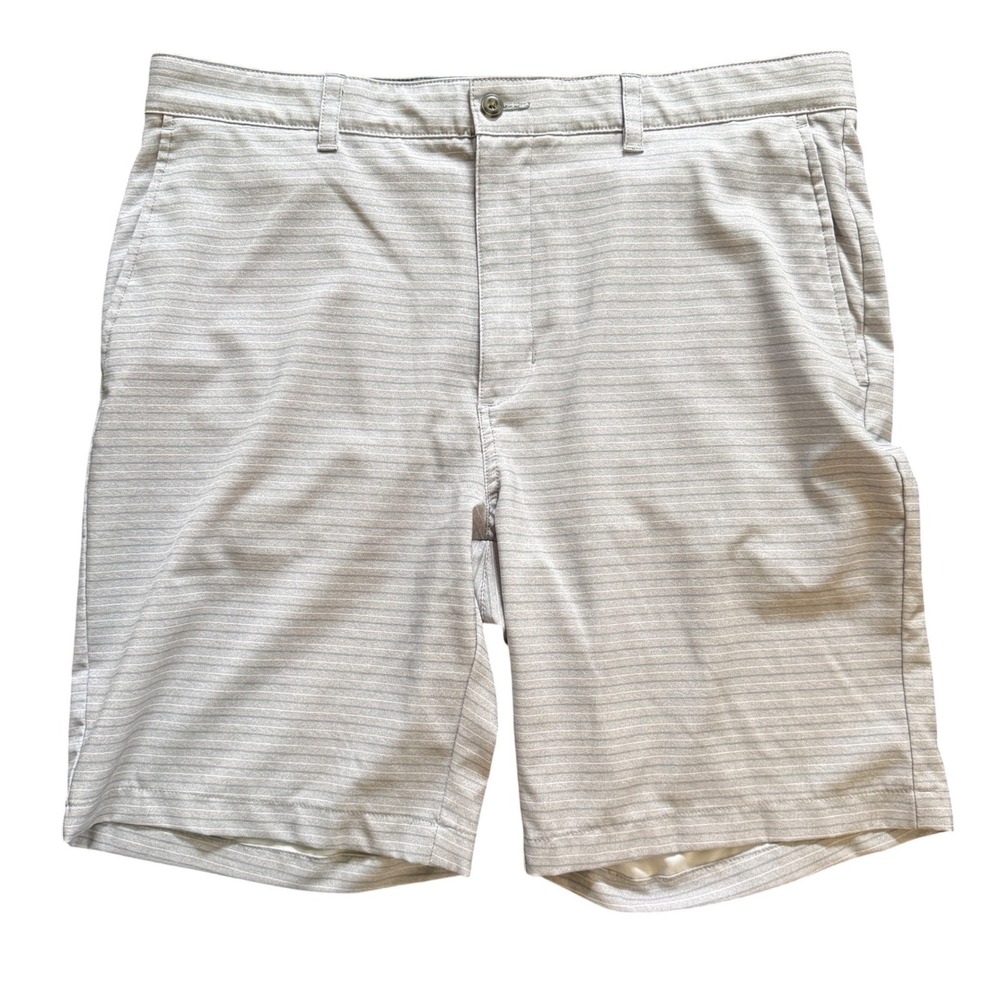 Ben Hogan Mens Performance Golf Shorts Grey Pinstripe Size 36 Stretch 0277‎